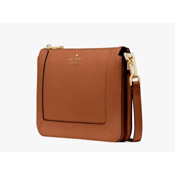 New Kate Spade Lena Double Compartment Crossbody Warm Gingerbread - Picture 3 of 5